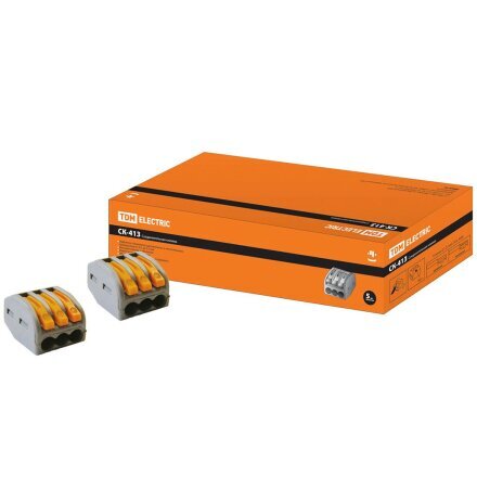 Клемма СК-413, соединительная, пластик, 2.5 мм², TDM Electric, SQ0527-0002