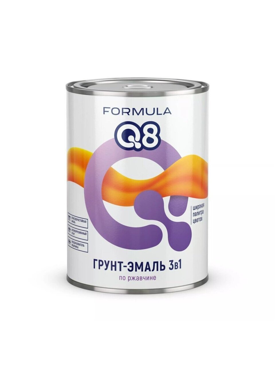 Грунт-эмаль Formula Q8, по ржавчине, алкидная, голубая, 0.9 кг