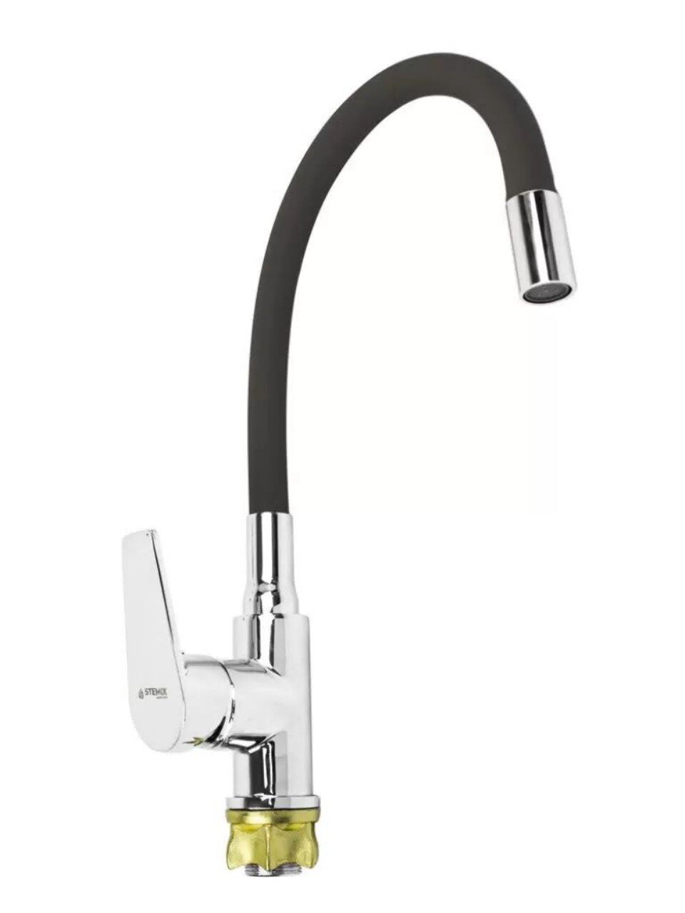 Смеситель для кухни, Stemix, гибкий излив, с картриджем, STM 330-016F ASHEN