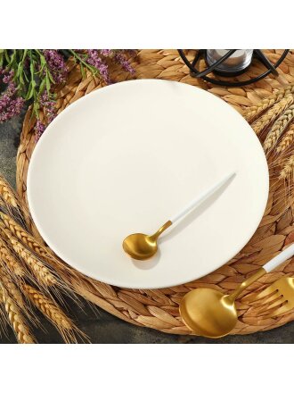 Тарелка десертная, керамика, 20 см, круглая, Грейс, Daniks