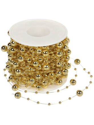 Бусы новогодние 1500 см, золото, Капли росы, Y4-9347