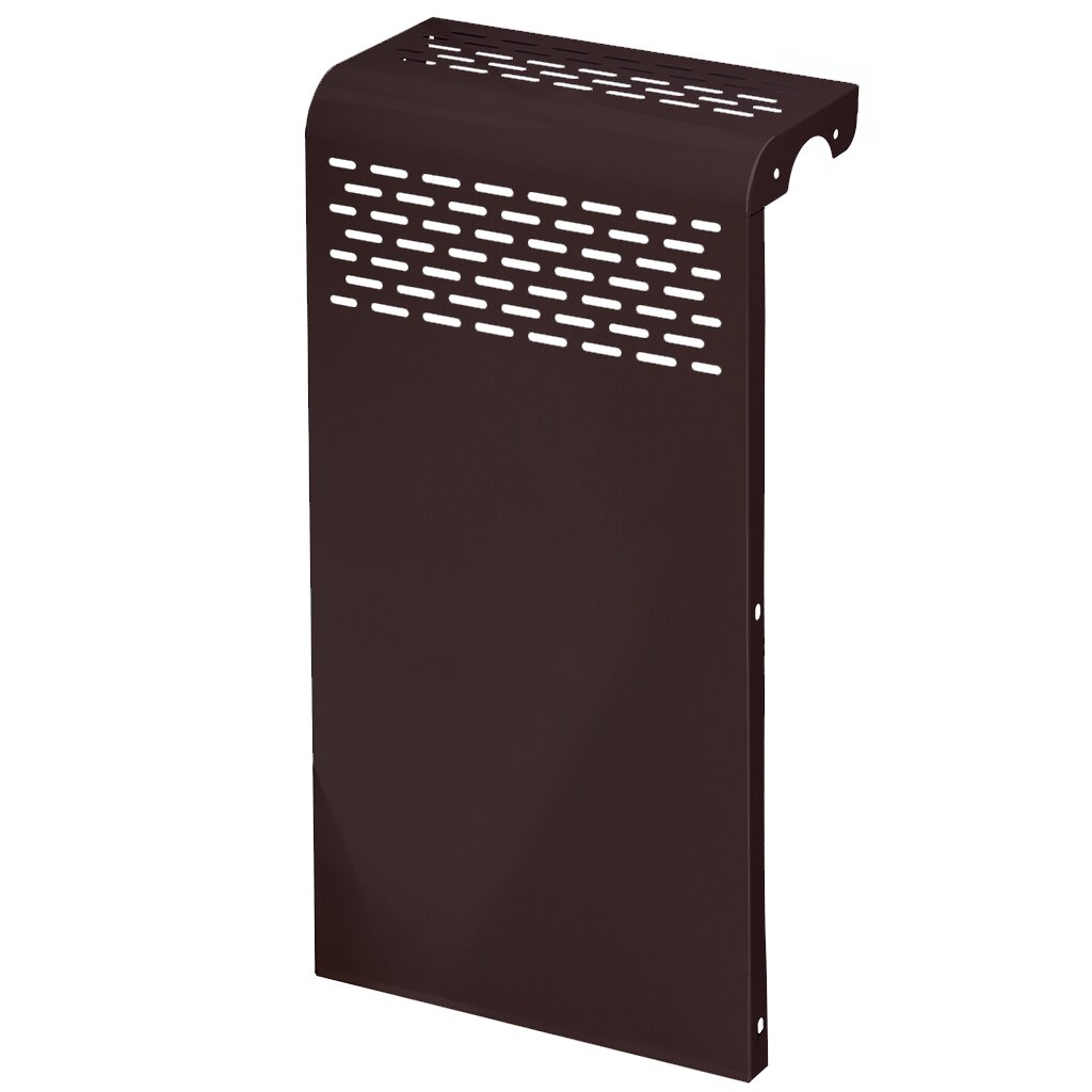 Экран для радиатора, металл, 290х610 мм, коричневый, Люкс, Viento экран для радиатора металл 290х600 мм 3 секции прямоугольный коричневый viento люкс