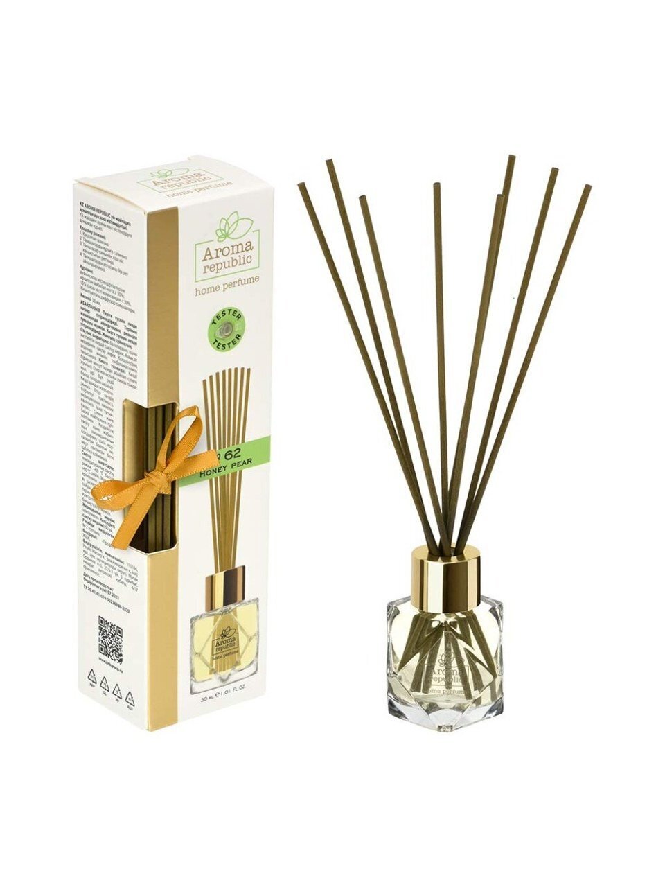 Аромадиффузор Aroma republic, 30 мл, 4.5х5.8х21 см, Honey pear №62, 93808