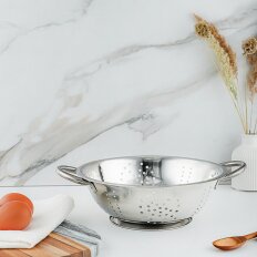 Дуршлаг нержавеющая сталь, 24 см, 2.1 л, на ножке, Vetta, Классика, 812-018