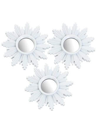 Зеркало настенное, 25 см, пластик, круглое, белое, Y4-5294