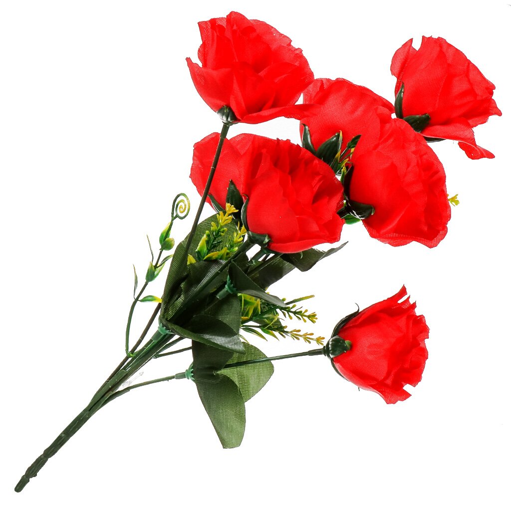Цветок искусственный декоративный пасхальный, Роза, 36 см, FY081
