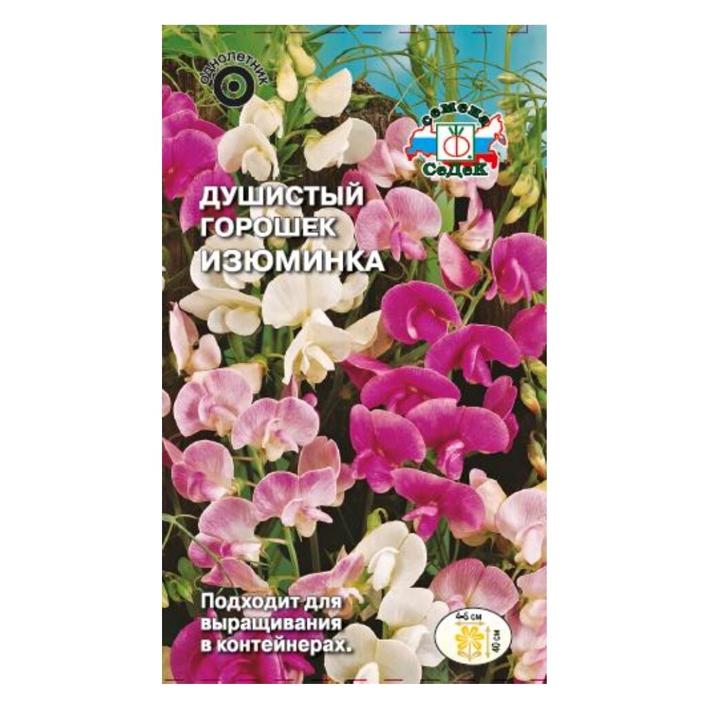 Семена Цветы Душистый горошек Изюминка 1 г карликовыйсмесь цветная упаковка Седек 37₽