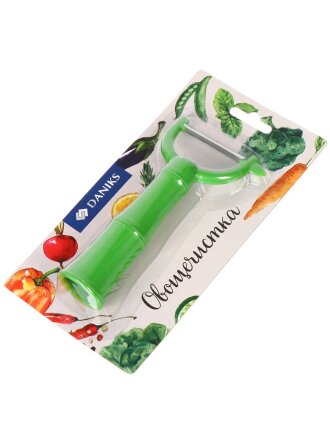 Овощечистка 18х3.5х3.5 см, рукоятка пластик, Daniks, JA20206914-1