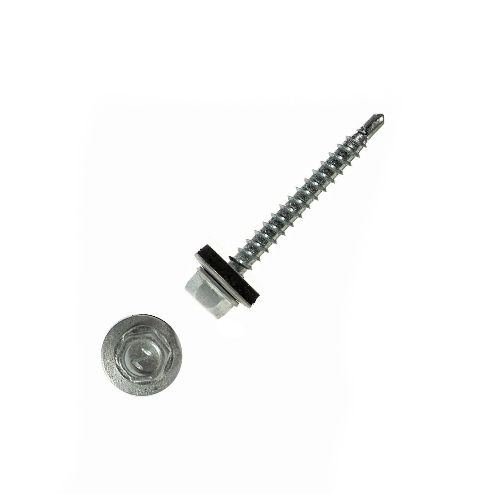 Саморез кровельный с резиновой прокладкой 100 шт, 5.5х50 мм