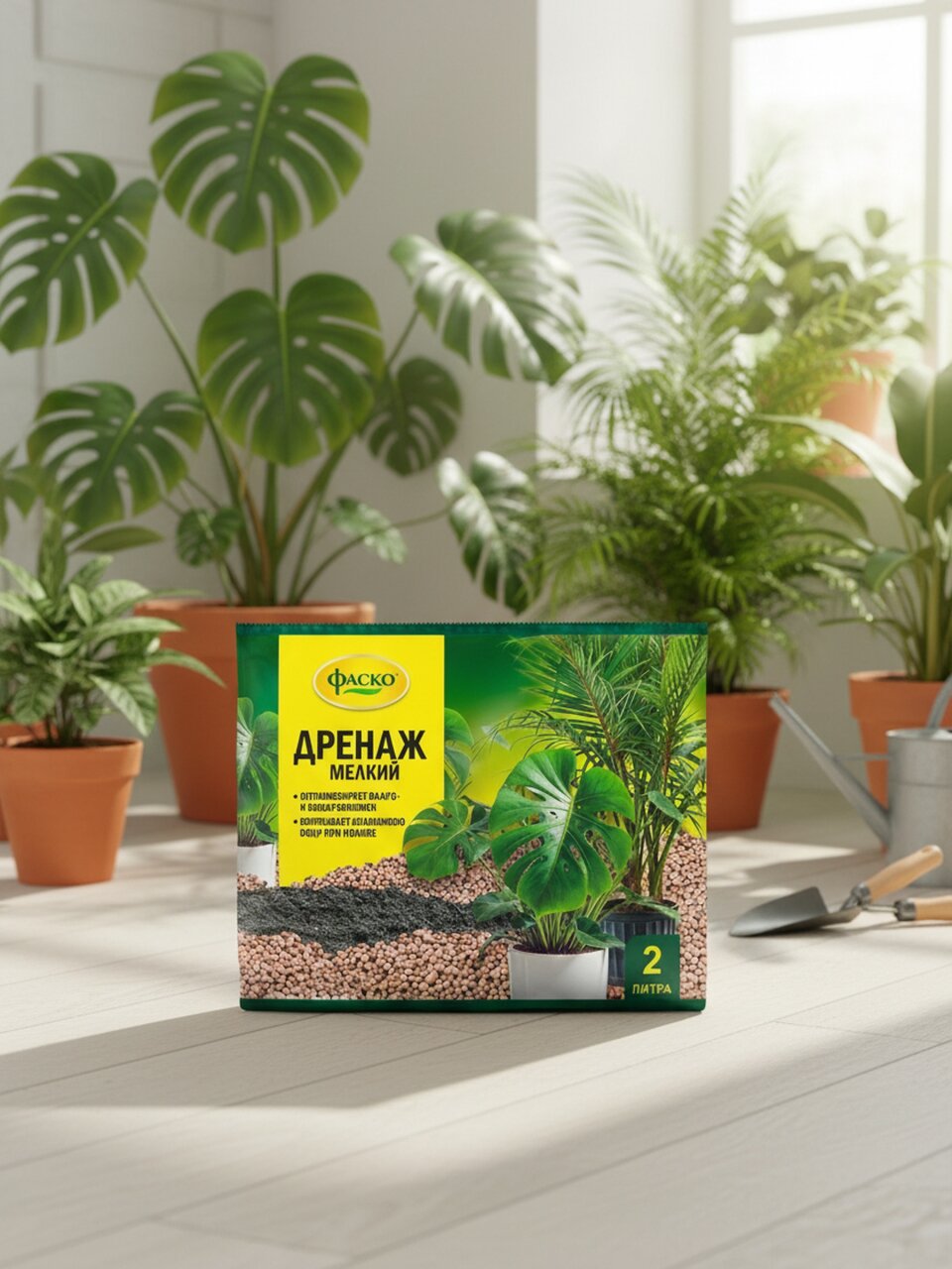 Дренаж керамзитовый мелкий, 2 л, Фаско