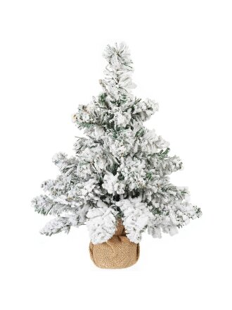 Елка новогодняя настольная, 35 см, ель, хвоя ПВХ пленка, заснеженная, SYHHB-0322211