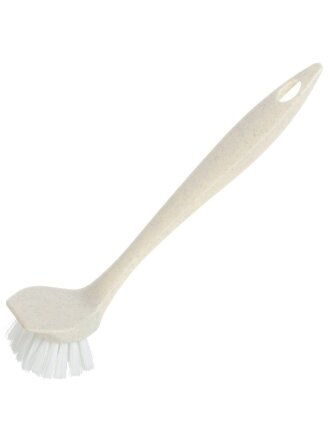 Щетка для посуды, пластик, с прямой ручкая, бежевый флэк, Homver, Malta, 221215427/04