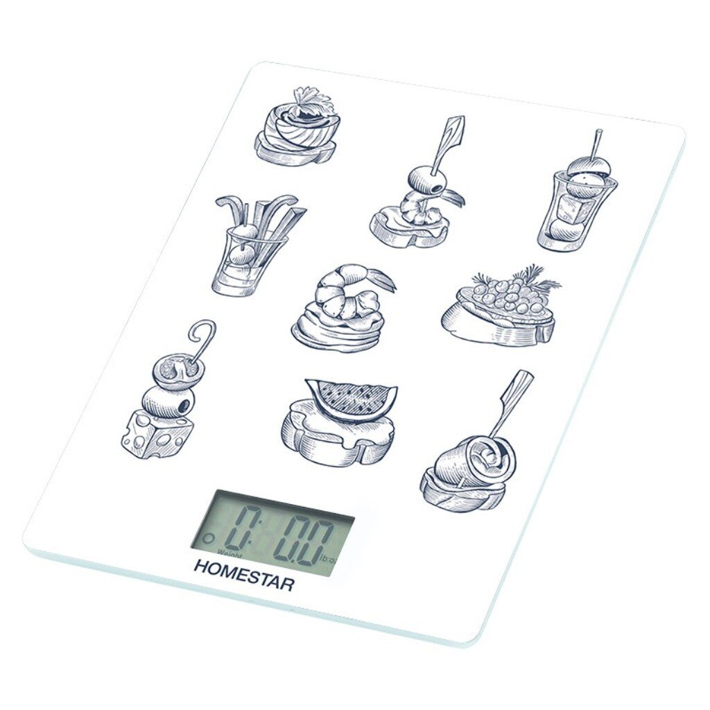 Весы кухонные стекло, Homestar, HS-3015А, платформа, 10 г, до 7 кг кг, LCD-дисплей, 110056