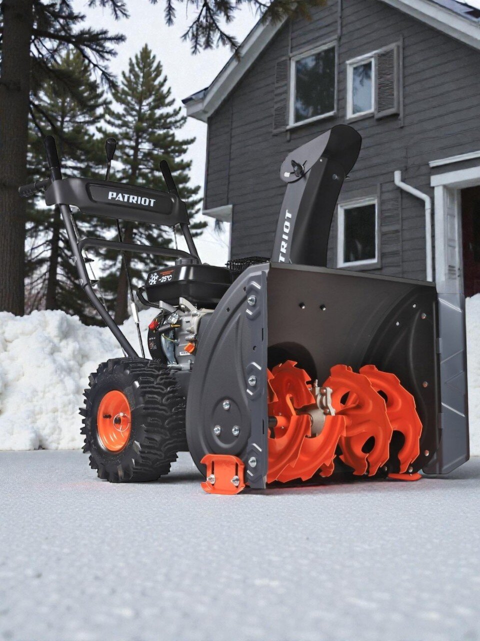 Снегоуборщик бензиновый, Patriot, PS 707, 7 л.с., 5.15 кВт, 71х53 см, скорость 6 вперед/2 назад, ручной стартер