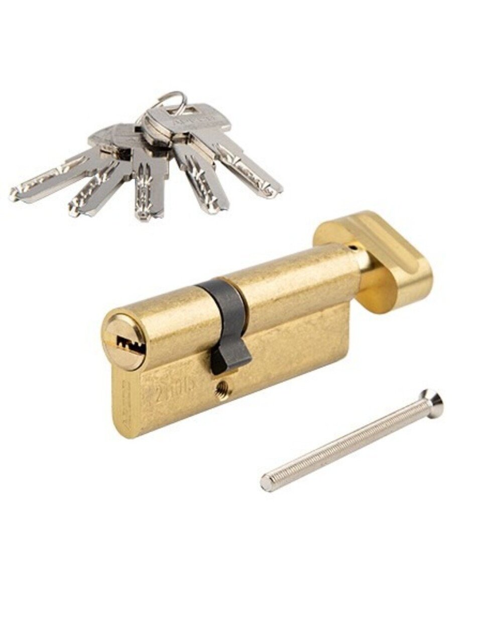 Личинка замка двери Apecs, SM-80(30/50C)-C-G, 32113, 80 мм, с заверткой, золото