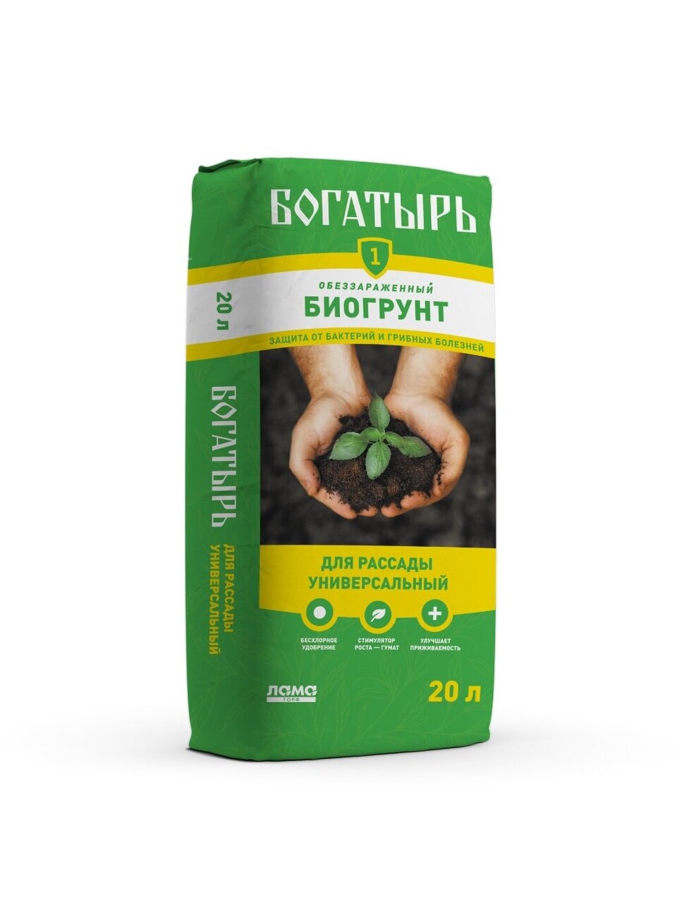 Грунт Богатырь, для рассады, 20 л, Лама Торф