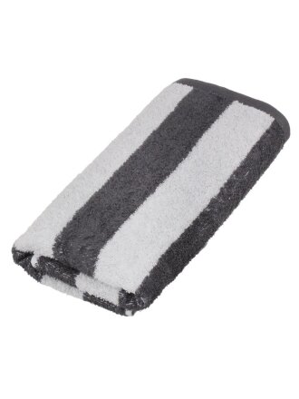 Полотенце банное 50х90 см, 100% хлопок, 450 г/м2, Полоска, Silvano, серое, Узбекистан