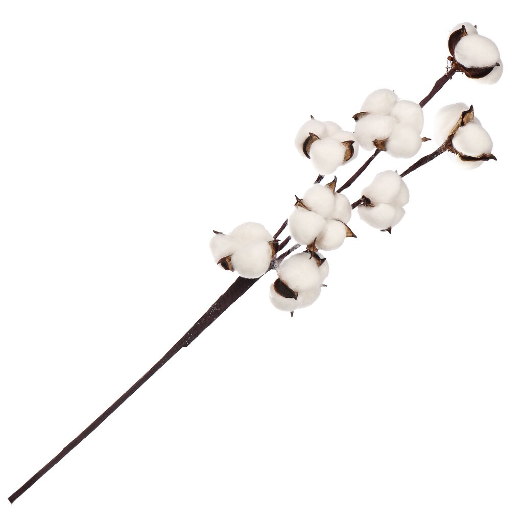 Цветок искусственный декоративный Хлопок, 54 см, Y4-7936