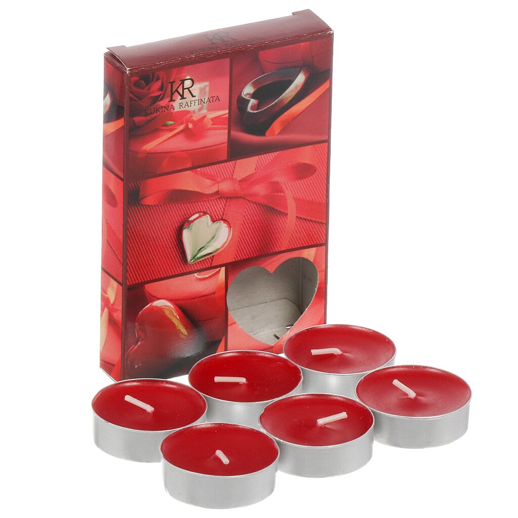 Свеча ароматическая, чайная, 6 шт, Микс, 400258 aromako свеча чайная церемония 100