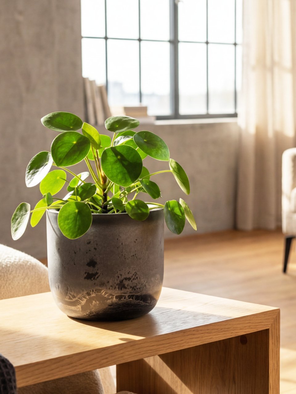 Кашпо пластик, 1 л, 15х15х14 см, универсальное, со вставкой, серый слайн, Idea, Микрит, М 3264