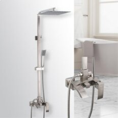Душевая система для ванны, Frap, с картриджем, нержавеющая сталь, F24803