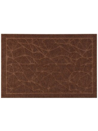 Коврик грязезащитный влаговпитывающий, 40х60 см, коричневый, узор, Natverk, 93686