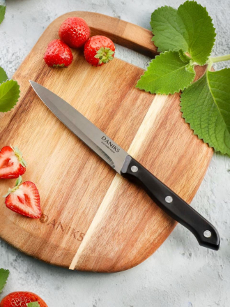 Нож кухонный Daniks, Классик, универсальный, нержавеющая сталь, 12.5 см, рукоятка пластик, YW-A111-TY