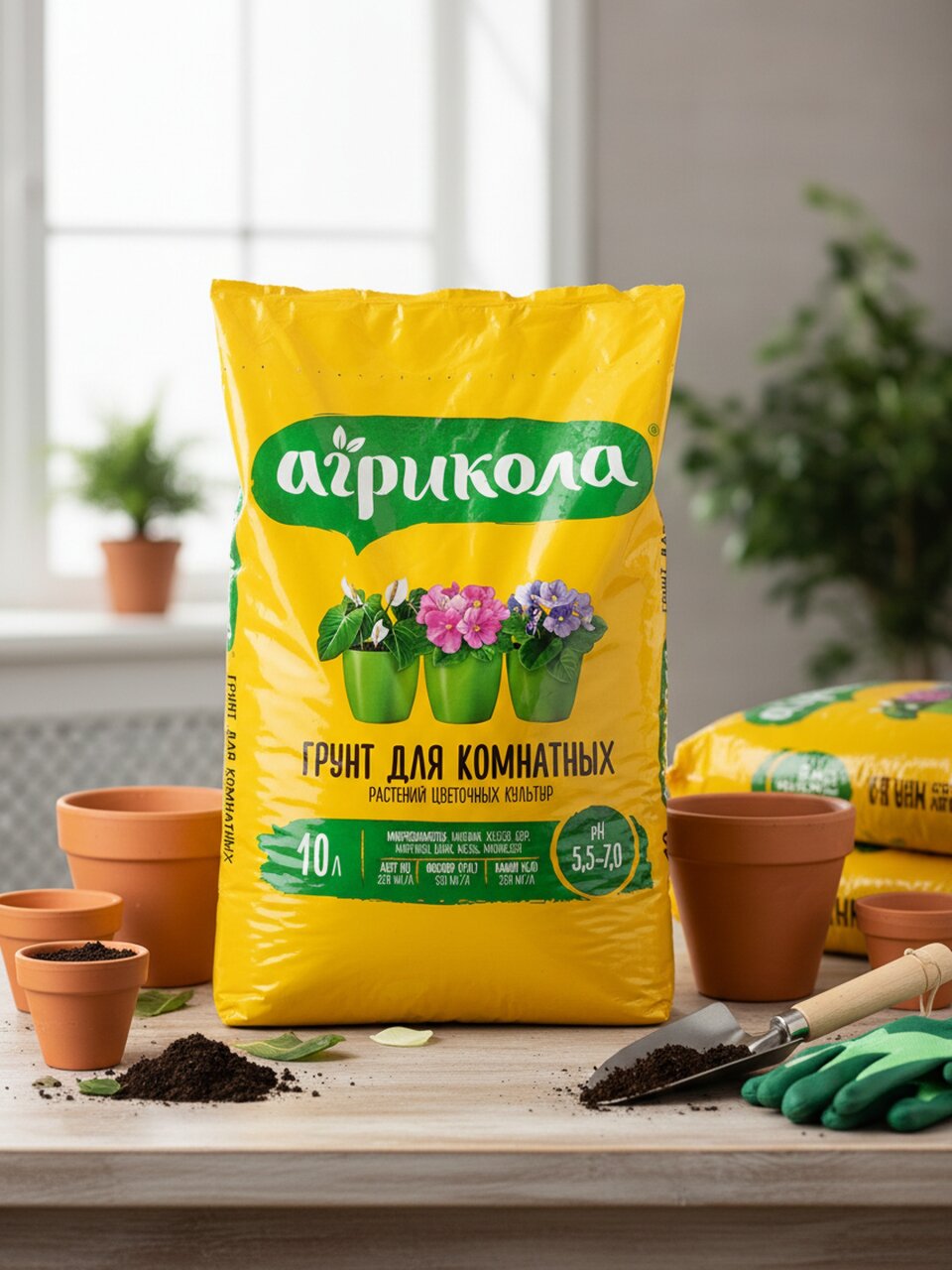 Грунт для комнатных растений, 10 л, Агрикола