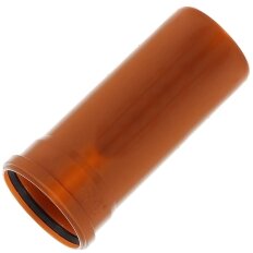 Труба канализационная наружная, диаметр 160х500х3.8 мм, полипропилен, Кубаньтехнопласт, рыжая