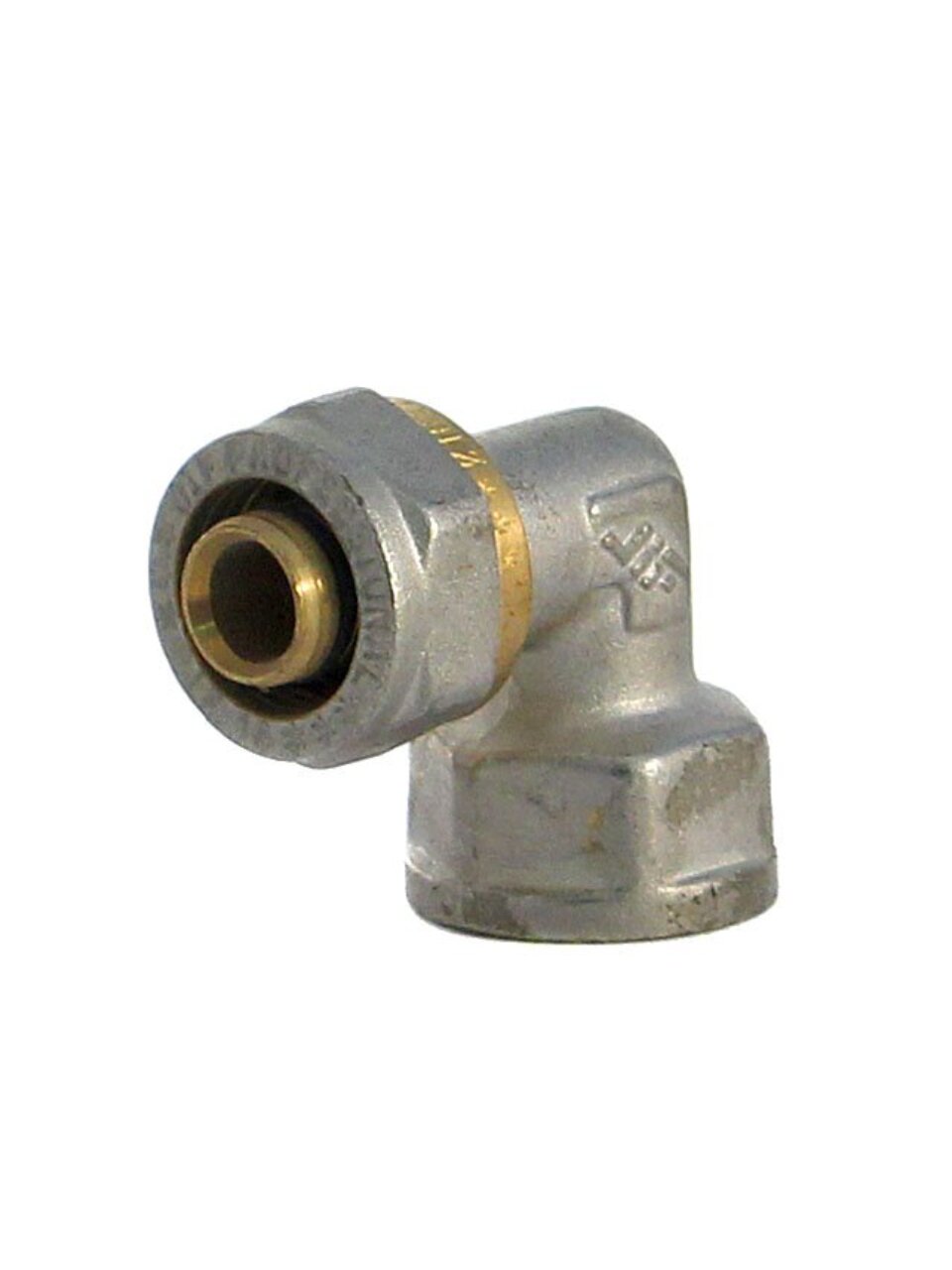 Металлопластиковый уголок d16х1/2'', с цангой и гайкой, Frap, F307.1604