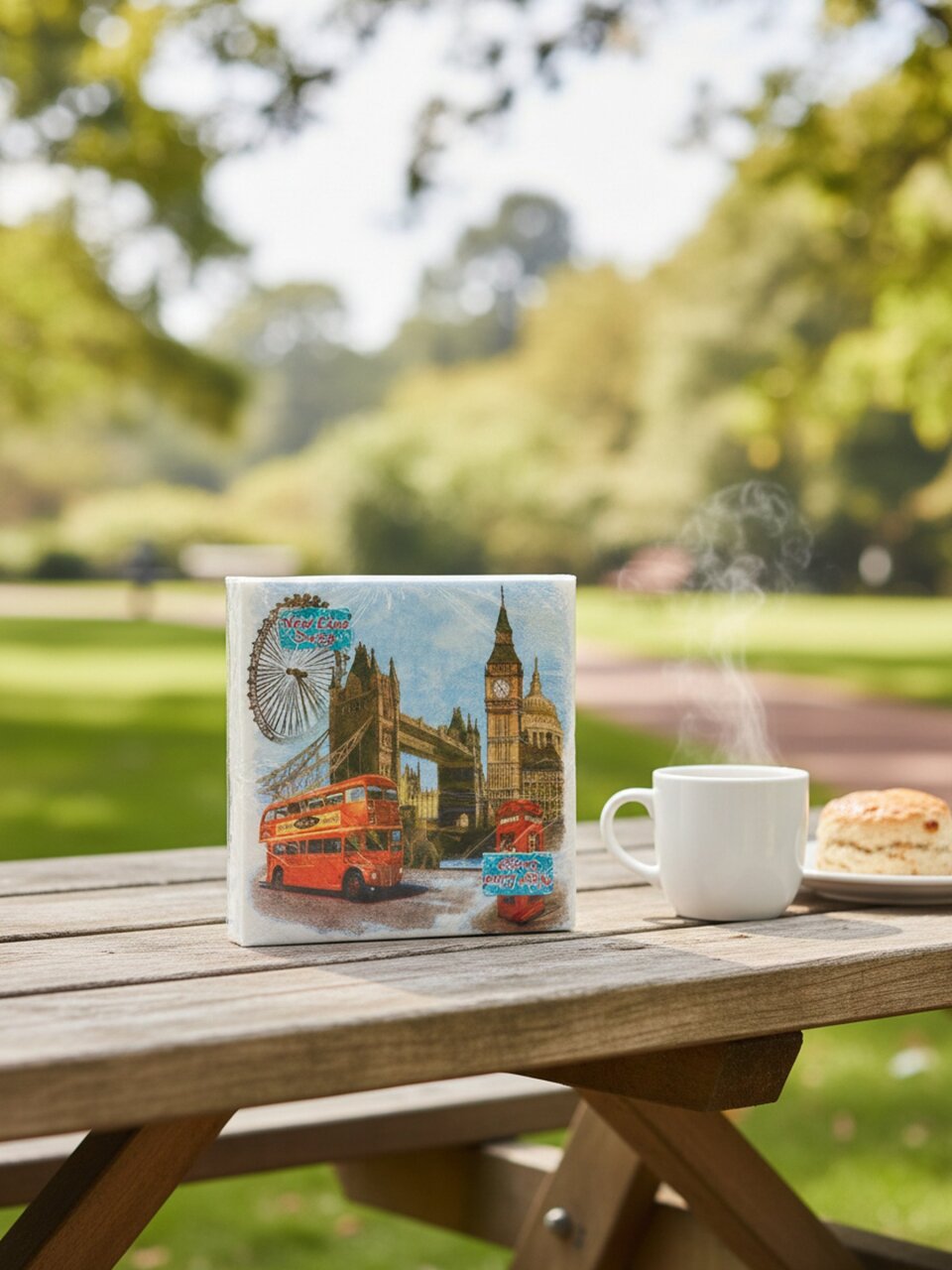 Салфетки бумажные New Line, Design, Лондон, 20 шт, 3 сл, 33х33 см