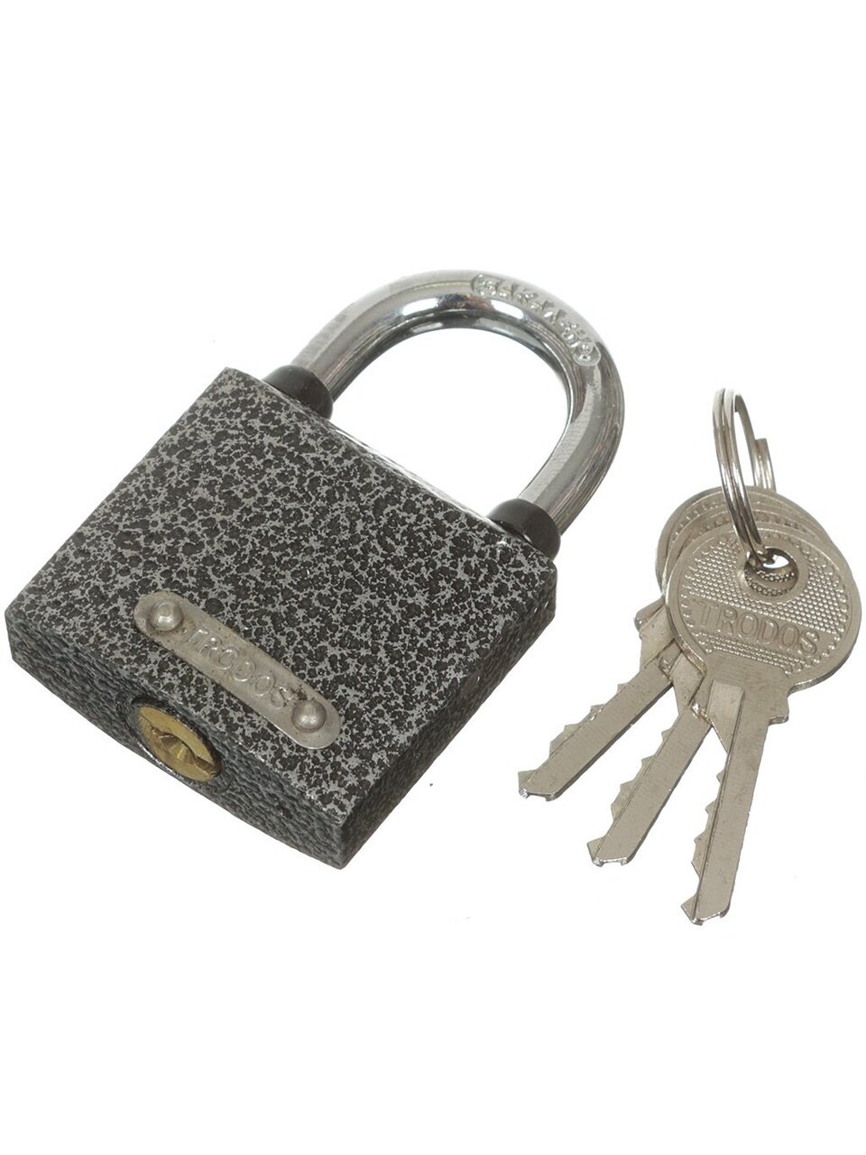 Замок навесной Trodos, ВС-HG36-38, 210003, коробка, цилиндровый, 3 ключа