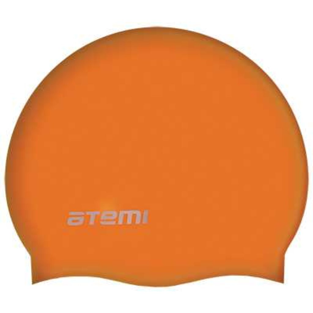 Шапочка для плавания Atemi, силикон, оранжевая, SC106, 00000136608