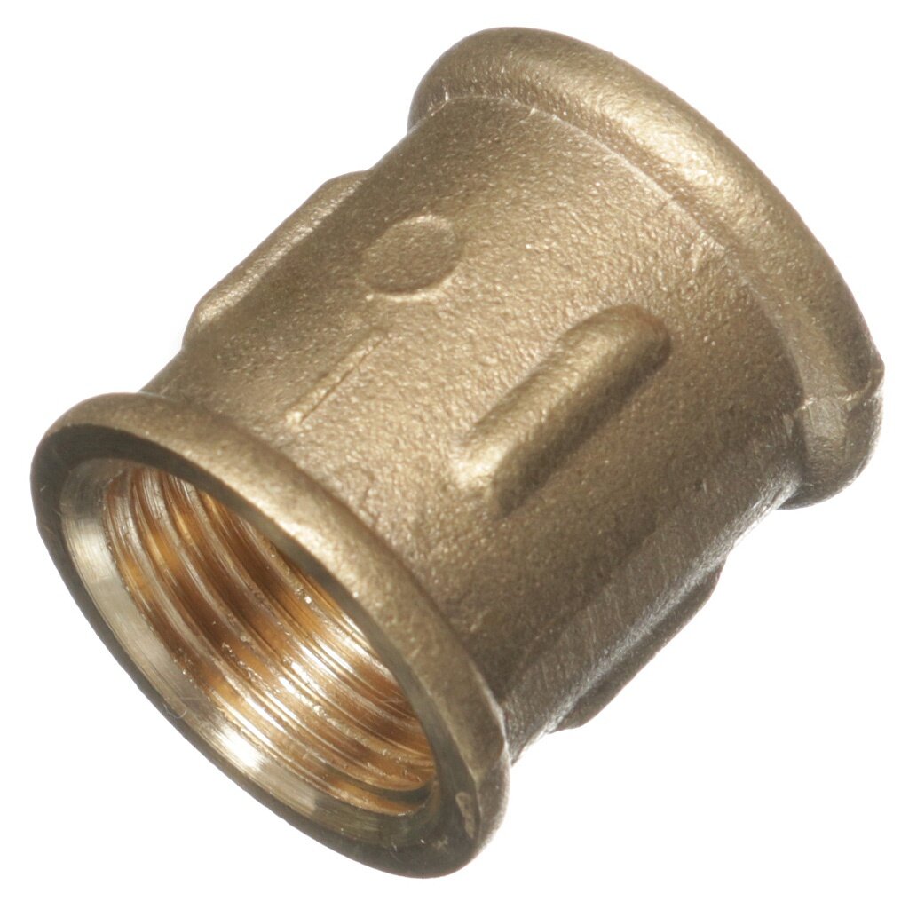 Муфта 1/2&quot;, латунь, индивидуальная упаковка, Valfex