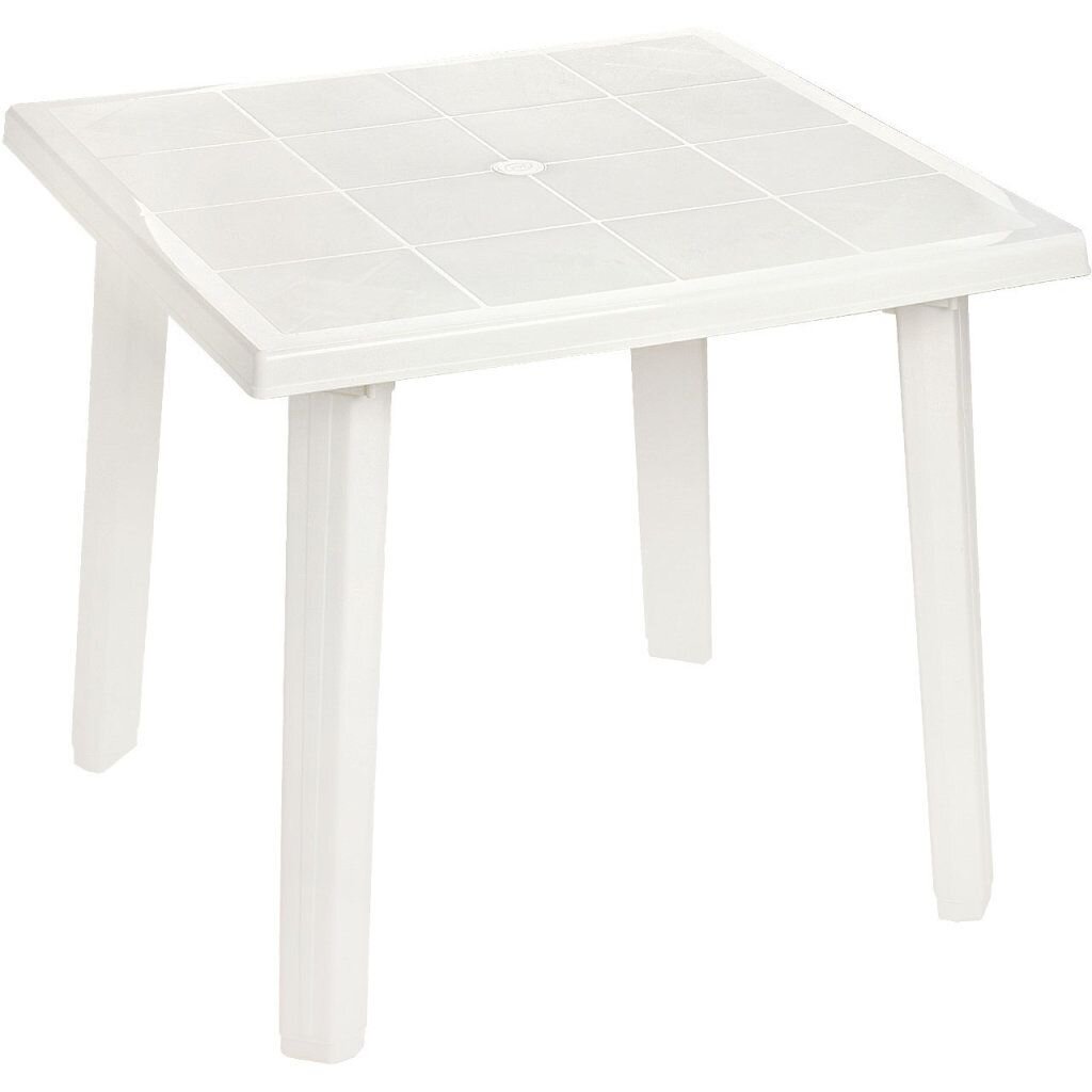 Стол пластик, Эльфпласт, Верона, 80х80х72 см, квадратный, пластиковая столешница, белый, 268