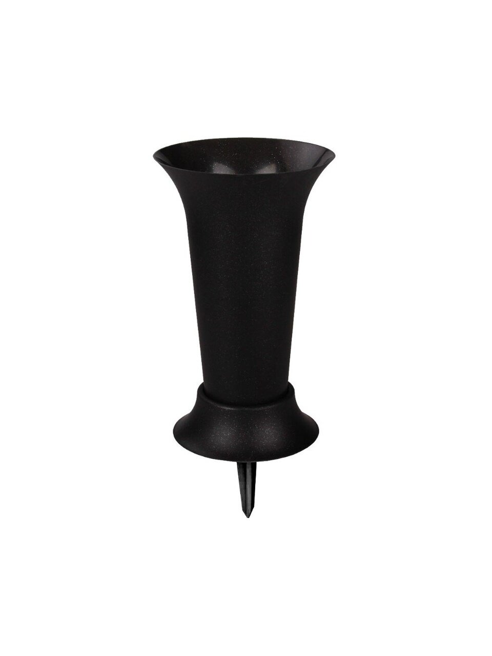 Ваза пластик, напольная, 41х19 см, Альтернатива, М5143, с колышком, черная