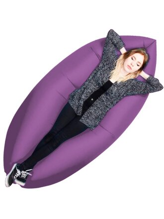 Мешок для отдыха 185х75х50 см, Биван, 002937, без насоса, с сумкой, нейлон, фиолетовый, 250 кг