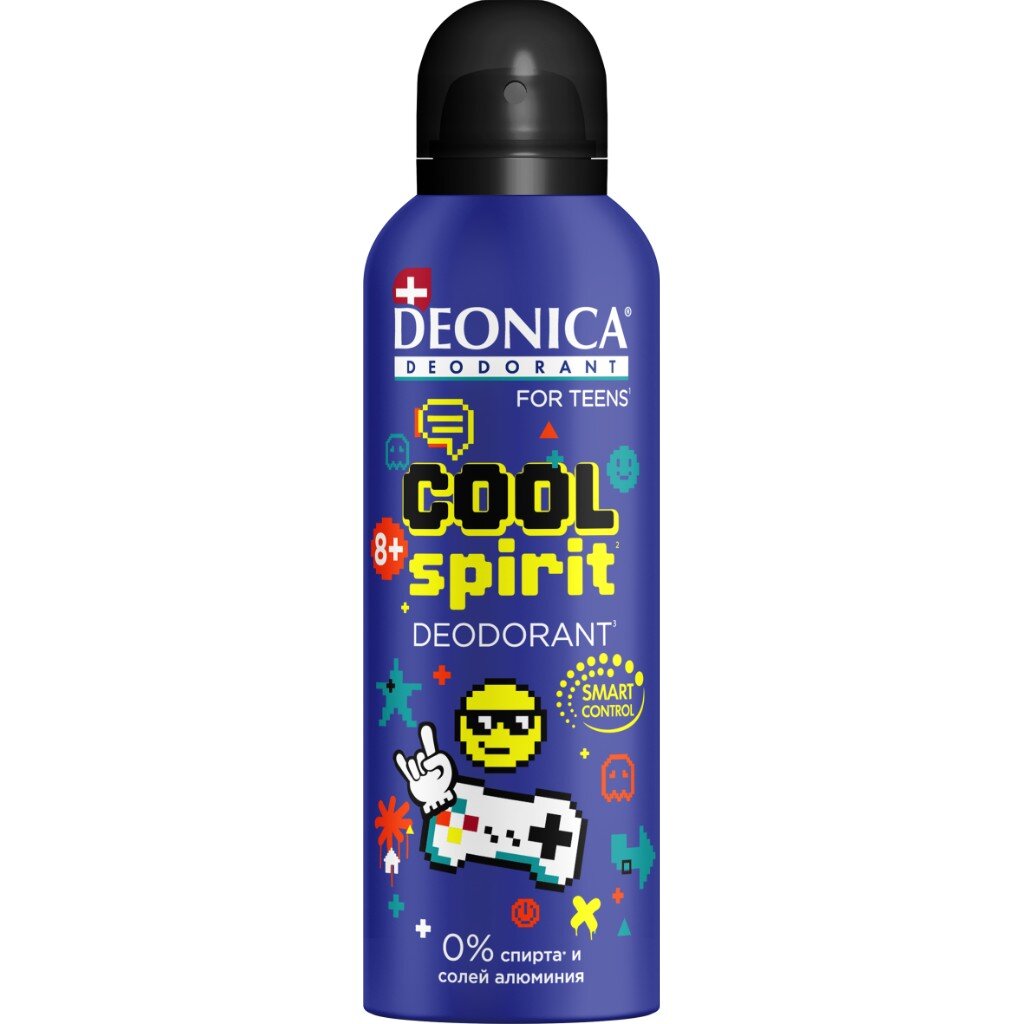 Дезодорант Deonica, For teens Cool Spirit, для мальчиков, спрей, 125 мл дезодорант deonica гипоаллергенный для женщин спрей 200 мл