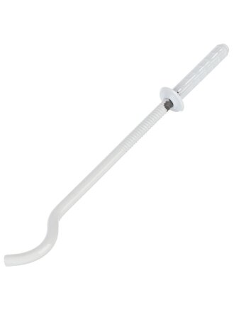 Кронштейн для радиатора, сталь, 220х9 мм, круглый, с дюбелем к 6.6, СантехКреп, 1.1.1.3