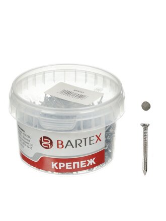 Гвоздь строительный, диаметр 1.4х20 мм, 0.3 кг, в банке, Bartex