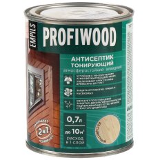 Антисептик Profiwood, для дерева, тонирующий, бесцветный, 0.6 кг