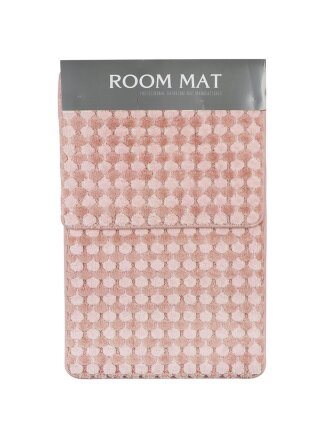 Набор ковриков для ванной и туалета, антискользящий, 2 шт, 0.46х0.78, 0.39х0.48 м, полиэстер, розовый, A090028