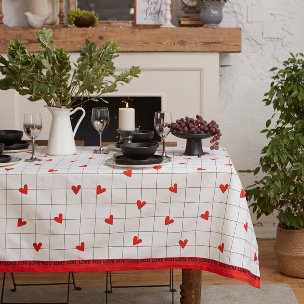Скатерть «Этель» Love is 149х220см, 100% хл, саржа 190 г/м2, 5376670