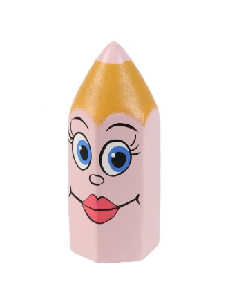 Копилка Карандаш, 9х9х21 см, гипс, 12 0016 19, розовая