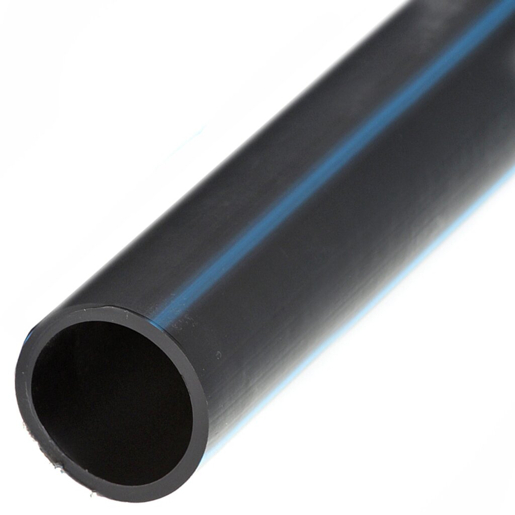 ПНД труба d63х5.8 мм, питьевая с синей полосой, 100 м, Cyklon, ПЭ100