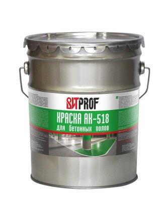 Краска ВИТ, АК-518, для бетонных полов, полуглянцевая, белая, 20 кг