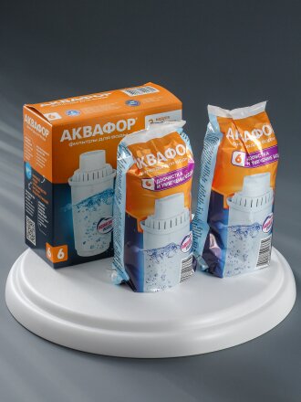 Картридж для фильтра-кувшина Аквафор, B6, 2 шт, доочистка, умягчение воды