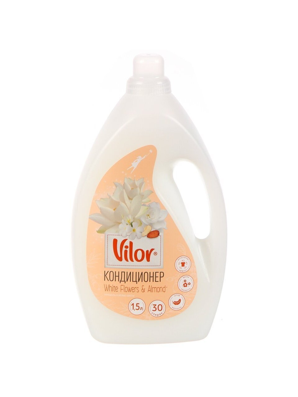 Кондиционер для белья Vilor, 1.5 л, Миндаль и белые цветы