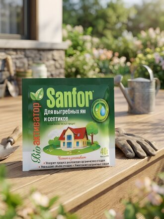 Биосостав для выгребных ям и септиков, Sanfor, 40 г, 8384