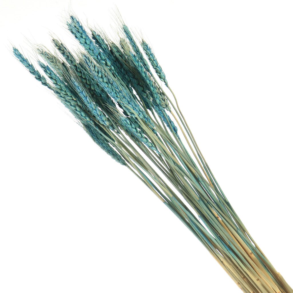 Цветок искусственный декоративный Колосья, 60 см, голубой, Y4-6312
